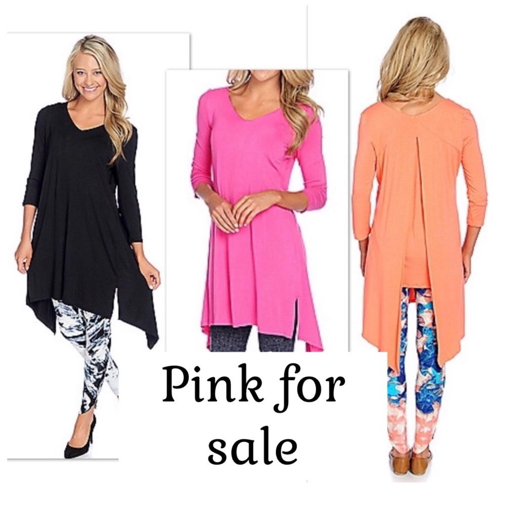 Pink Split Back High Low Tunic XS/S